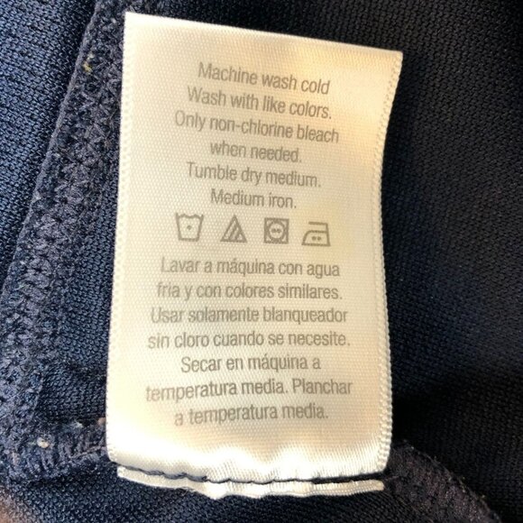 Danskin Now Womens Athletic Pants Large Straight Drawstring Activewear Navy Blue - Picture 8 of 13